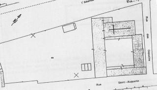 L'ancien collège Saint-Augustin sur le cadastre de la ville de Bitche.