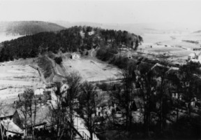 Le fort Saint-Sébastien dans les années 1950, lorsque la végétation tentait de reprendre ses droits.