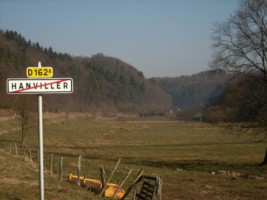 La sortie du village de Hanviller vers Bousseviller.