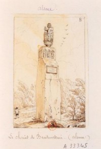 Le monolithe est peint par Adrien Dauzats (1808-1868).