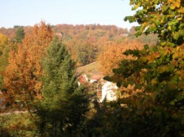 Le village de Meisenthal en automne.