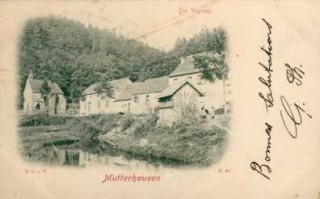 Né autour du sanctuaire marial et du pavillon de chasse du comte Jacques de Deux-Ponts-Bitche, le quartier de la chapelle ou Kapellenhof apparaît ici au début du XXe siècle.