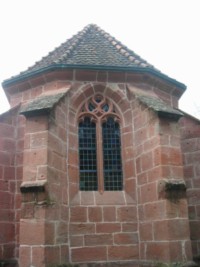 Le chevet de la chapelle Notre-Dame-de-la-Miséricorde, construite en 1504 (photographie d'Anthony Koenig).