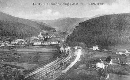 Le village et la vallée du Falkensteinerbach au début du XXe siècle.
