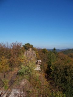 Le sommet des ruines du Falkenstein (photographie de Clément Mischler).