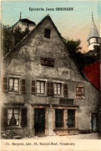 L'épicerie Obringer au début du XXe siècle.