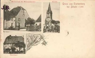 Vues du village d'Enchenberg au début du XXe siècle.
