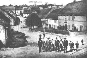 Le village d'Etting au début du XXe siècle.