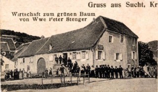 Le restaurant Stenger " Zum grünen Baum " au début du XXe siècle.