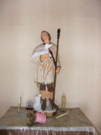 La statue de saint Wendelin.
