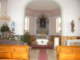 L'intérieur de la chapelle Sainte-Odile de Bousseviller.