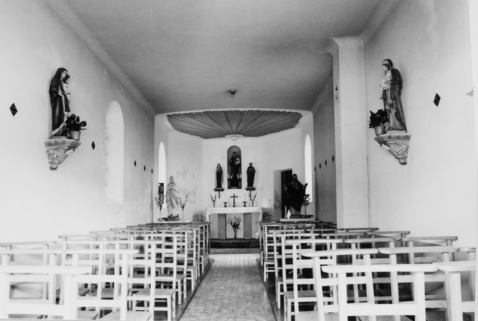 Vue intérieure de la chapelle d'Olsberg (photographie du service régional de l'inventaire de Lorraine).