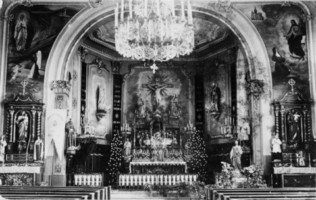Le chœur de l'ancienne église, avant la dernière guerre mondiale.