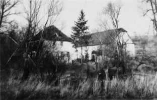 Le moulin à eau sur la route de Weiskirch en 1939.