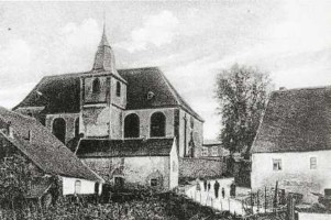 L'église Saint-Maurice de Guiderkirch avant la seconde guerre mondiale.