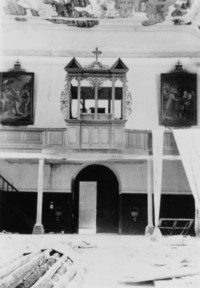 Vue intérieure vers l'entrée en 1941 (photographie de M. Schaeffer).