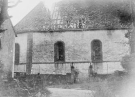 La façade nord de l'église en 1940 (photographie de M. l'abbé Drexler).