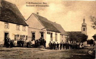 Le café-restaurant Neu avant la seconde guerre mondiale.