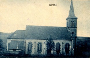 L'église de Rolbing en 1913.