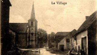 Le quartier de l'église en 1932.