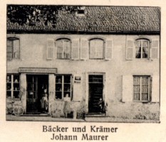 La boulangerie Maurer avant la première guerre mondiale, dans la rue de Bitche.