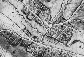 La hameau de Weiskirch sur une planche de l'Atlas topographique du comté de Bitche de 1758.