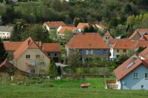 Vue du village de Volmunster.