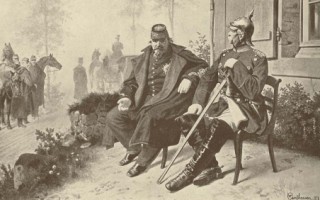 Napoléon III et Bismarck après la défaite de Sedan. Napoléon III et Bismarck après la défaite de Sedan.