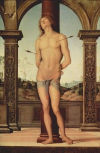 Saint Sébastien par le Pérugin, vers 1500, musée du Louvre à Paris (Wikimedia Commons).